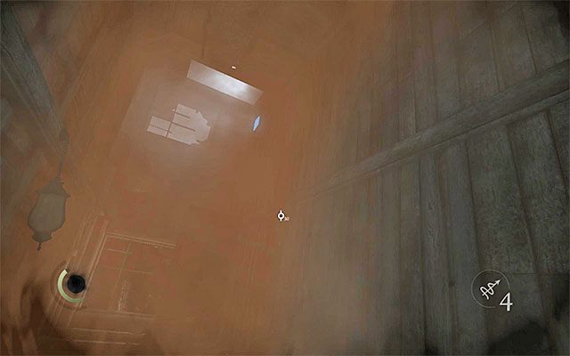 Musisz użyć punktu do wspinaczki żeby opuścić zniszczony budynek - Przedostanie się na drugą stronę mostu | Rozdział 6 (Człowiek na rozstajach) - Thief - poradnik do gry