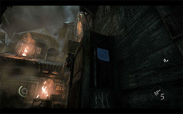 Musisz szybko schować się, bo wspomniany strażnik nie zatrzyma się nigdzie po drodze - Dotarcie do katedry w Starej Dzielnicy | Miasto (City) | Solucja Thief - Thief - poradnik do gry