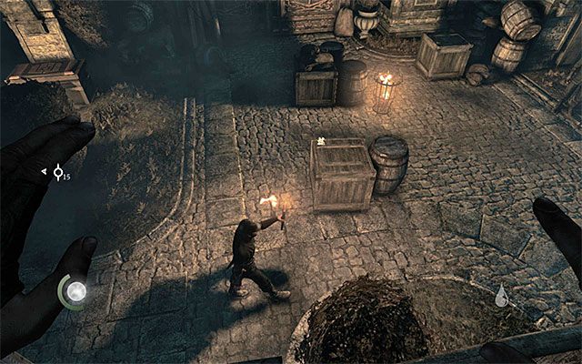 Uważaj na przeciwnika z pochodnią - Spotkanie się z Erin na dachu | Prolog w Thief - Thief - poradnik do gry