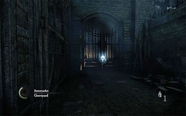 Brama prowadząca do miejsca spotkania z Królową Żebraków - Dotarcie do kaplicy | Miasto (City) | Solucja Thief - Thief - poradnik do gry