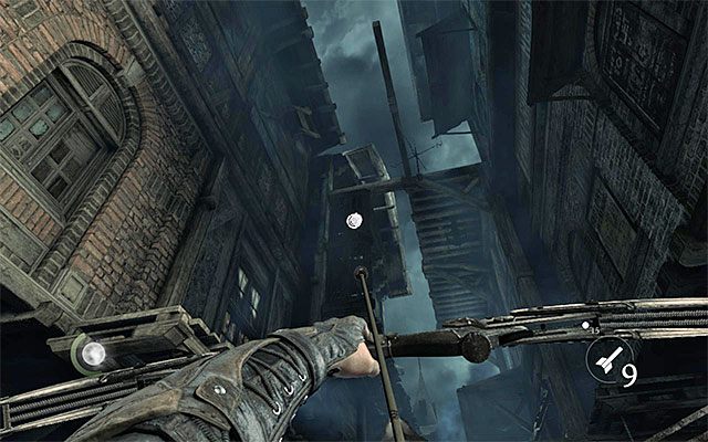 Rozpocznij na północ od bardzo wysoko usytuowanego i pozornie niedostępnego sklepu pasera, ustawiając się na ulicy prowadzącej do obszaru pilnowanego przez kilku strażników - Okradzenie pasera | Poboczne zlecenia (Jobs) - Basso | Solucja Thief - Thief - poradnik do gry