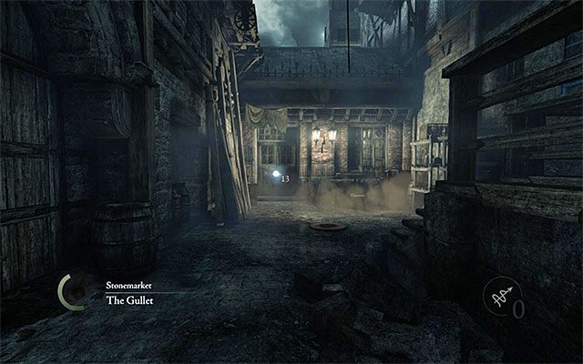 Cel podróży pokazany został na powyższym obrazku - musisz wybrać się na zachód od tawerny, a konkretnie do dzielnicy [Stonemarket - The Gullet] - Machinacje | Poboczne zlecenia (Jobs) - Basso | Solucja Thief - Thief - poradnik do gry