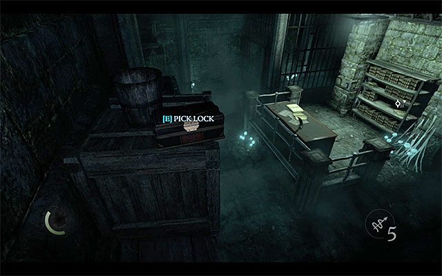Skrzynka ze strzałą jest dość dobrze ukryta - Odnalezienie celi Erin - opis | Rozdział 5 (Opuszczeni - The Forsaken) - Thief - poradnik do gry