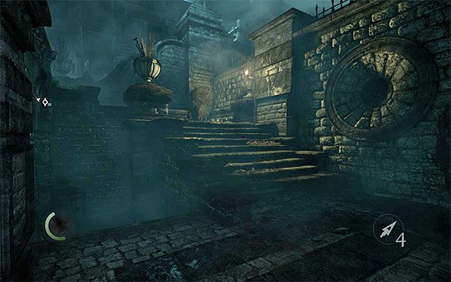 Wybranie prawych schodów jest o wiele bezpieczniejsze - Eksploracja ogrodów posiadłości Barona - opis | Rozdział 6 (Człowiek na rozstajach) - Thief - poradnik do gry