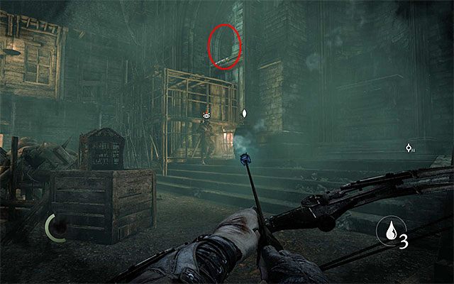 Jeśli nie masz nic przeciwko powolnemu zabezpieczaniu okolicy to możesz postarać się okraść wartowników z ich sakiewek (Coin Purse - 9+9+12+9+2+2+17+15G), dokonując tego dzięki wykorzystaniu obiektów do rzucania czy odwracając uwagę wrogów poprzez przejście po potłuczonym szkle - Przedostanie się do wnętrza katedry | Rozdział 7 (Ukryte Miasto) | Solucja Thief - Thief - poradnik do gry