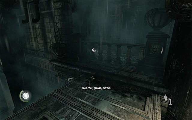 Boczny balkonik z dwoma standardowymi przedmiotami - Dotarcie do domu Architekta | Rozdział 4 (Przyjaciel w potrzebie) | Thief - Thief - poradnik do gry