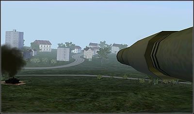 Do miasta najlepiej podjedź drogą prowadzącą od posterunku, trzymając się okolic leśnych - Misja 06 - Ćwiczenia Polowe | Operation Flashpoint Resistance - Operation Flashpoint: Resistance - poradnik do gry