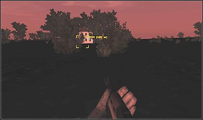 Do budynku najlepiej jest podejść od strony zachodniej (W), z której możesz natknąć się tylko na jeden dwuosobowy patrol - Misja 09 - Informacja | Operation Flashpoint Resistance - Operation Flashpoint: Resistance - poradnik do gry