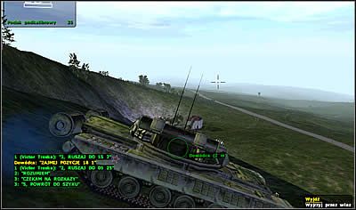 Tam, na zboczu, w dogodnym do ostrzału drogi punkcie czekaj na pojawienie się pierwszych pancerników - Misja 07 - Pierwsze Uderzenie | Operation Flashpoint Resistance - Operation Flashpoint: Resistance - poradnik do gry