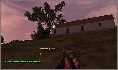 Wyjdź przy budynku najbardziej wysuniętym na zachód (rośnie przy nim charakterystyczne drzewo) i udaj się w stronę więźniów - Misja 08 - Zakładnicy | Operation Flashpoint Resistance - Operation Flashpoint: Resistance - poradnik do gry