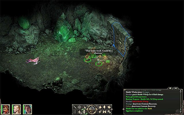 Miejsce odnalezienia osłabionej ściany - Pillars of Eternity: Ruiny Cilant Lis (The Ruins of Cilant Lis) - solucja - Pillars of Eternity - poradnik do gry