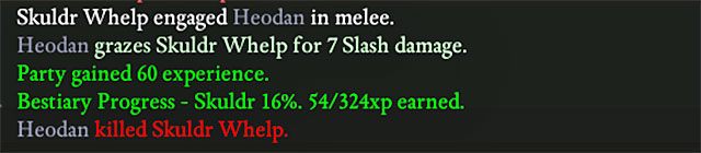 Doświadczenie wyświetlające się w oknie przebiegu walki przyznawane jest nie za pokonanie przeciwnika, a za uzupełnienie Bestiariusza. - Pillars of Eternity: Zdobywanie doświadczenia - Pillars of Eternity - poradnik do gry