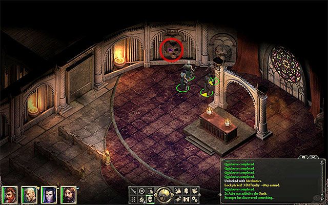 Sekretny przełącznik w kaplicy - Pillars of Eternity: Włodarz martwej krainy (Lord of a Barren Land) - solucja - Pillars of Eternity - poradnik do gry