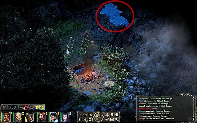 Przy zniszczonym moście jest alternatywne wejście do ruin - Pillars of Eternity: Przez bramę śmierci (Through Deaths Gate) - solucja - Pillars of Eternity - poradnik do gry