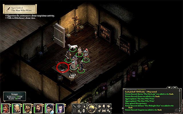 Zamknięta skrzynka z kartami pacjentów - Pillars of Eternity: Ten, który czeka (The Man Who Waits) - solucja - Pillars of Eternity - poradnik do gry