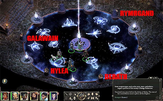 Wybierz co najmniej jedno bóstwo (możesz oczywiście zainteresować się wszystkimi dostępnymi) i wejdź w interakcję z powiązanym z nim pulpitem - Gwiezdna Rada (Council of Stars) - zadanie główne | Pillars of Eternity - Pillars of Eternity - poradnik do gry