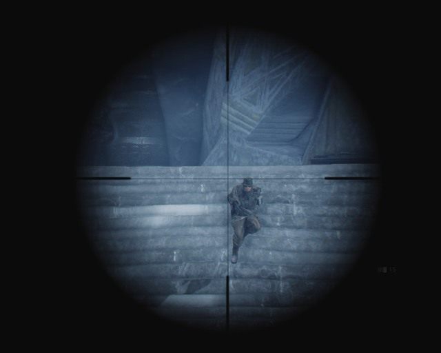 Zaraz po rozpoczęciu etapu walka, warto złapać za snajperkę - Ice Temple | Opis przejścia Deadfall Adventures - Deadfall Adventures - poradnik do gry