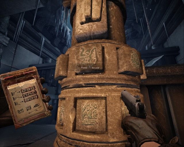 Musisz tutaj właściwie ustawić znaki - Ice Temple | Opis przejścia Deadfall Adventures - Deadfall Adventures - poradnik do gry