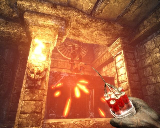 Rzuć dynamitem w łańcuch - Mayan Temple | Opis przejścia Deadfall Adventures - Deadfall Adventures - poradnik do gry