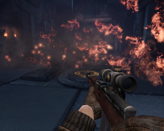 Strzelaj w przełączniki w podłodze by odcinać ogień - Ice Temple | Skarby w Deadfall Adventures - Deadfall Adventures - poradnik do gry