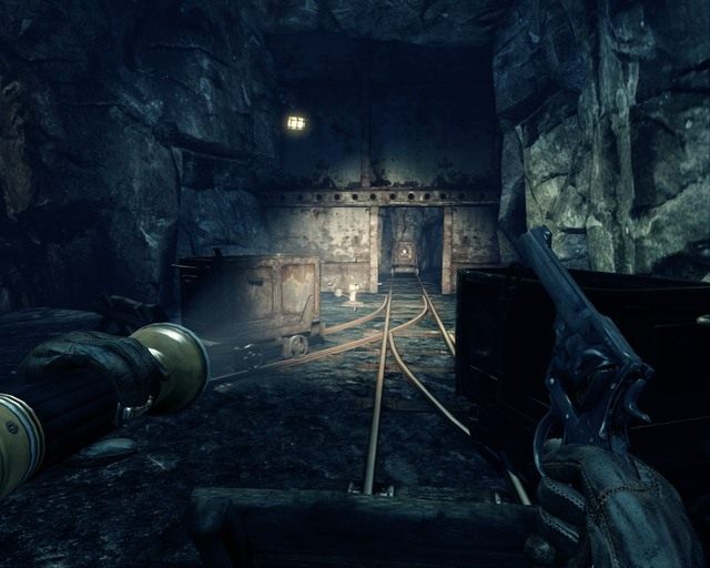 Musisz przesunąć wagoniki by dostać się do skarbu - Mines | Skarby w Deadfall Adventures - Deadfall Adventures - poradnik do gry