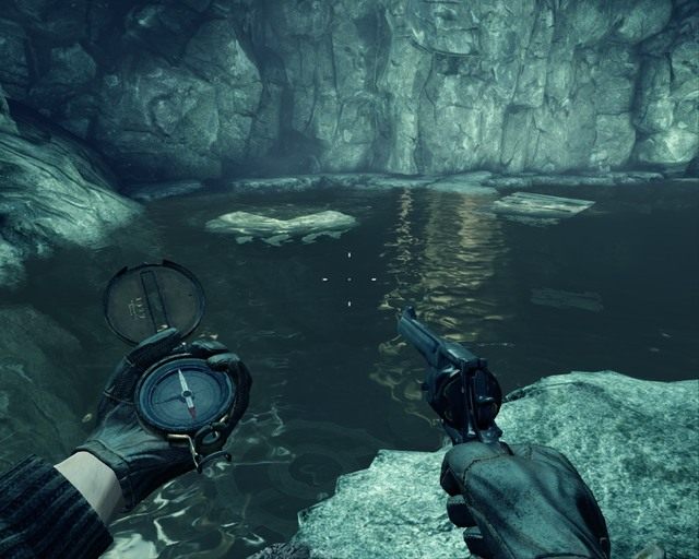 Po drugiej stronie jeziora skarb, musisz skakać po wynurzających się kładkach, bardzo trudne. - Mines | Skarby w Deadfall Adventures - Deadfall Adventures - poradnik do gry