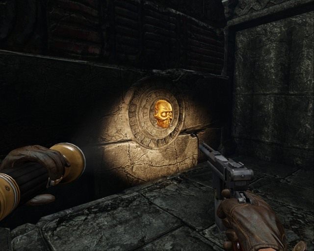 Pierwszy przełącznik po zdobyciu broni - Xibalba | Skarby w Deadfall Adventures - Deadfall Adventures - poradnik do gry