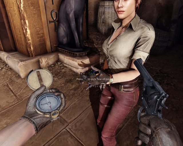 Weź od swojej towarzyszki klucz i umieść go w drzwiach - Pyramid | Opis przejścia Deadfall Adventures - Deadfall Adventures - poradnik do gry