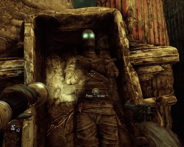 Do wykonania zagadki potrzeba czaszki i trzech monet, znajdziesz je w tej sali - Mayan Tombs | Opis przejścia Deadfall Adventures - Deadfall Adventures - poradnik do gry