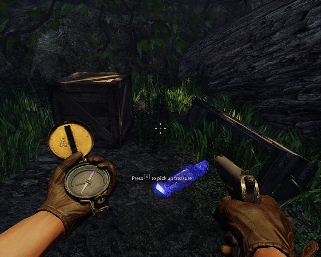 Posążek zaraz po zjechaniu liną - Mayan Jungle | Skarby w Deadfall Adventures - Deadfall Adventures - poradnik do gry