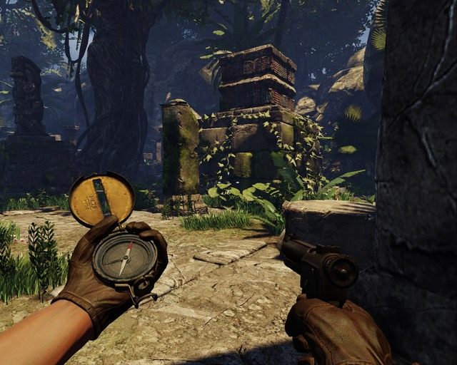 Wchodząc w ruiny trzymaj się jak najbardziej prawej strony - Mayan Jungle | Skarby w Deadfall Adventures - Deadfall Adventures - poradnik do gry