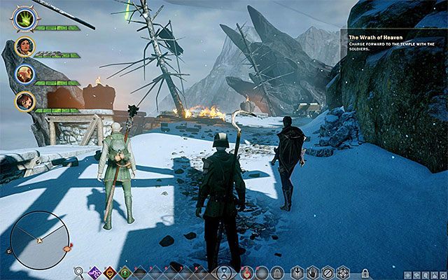 Miejsce rozpoczęcia przemarszu po wybraniu dołączenia do atakujących sił - Dragon Age Inquisition: Gniew niebios (The Wrath of Heaven) - Dragon Age: Inkwizycja - poradnik do gry