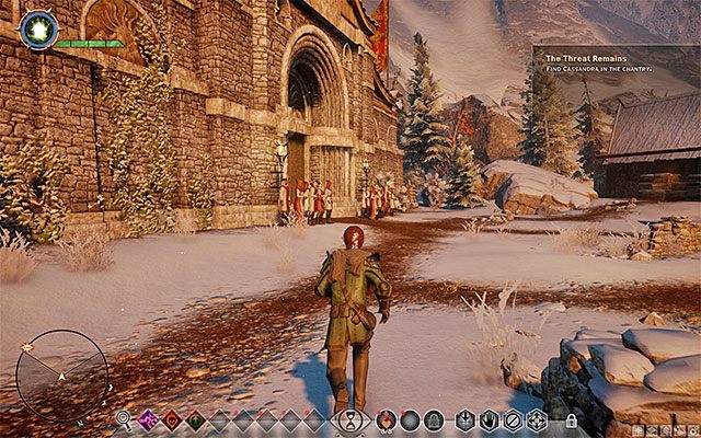 Musisz dotrzeć do kaplicy i przejść do sali wojennej - Dragon Age Inquisition: Nieustające zagrożenie (The Threat Remains) - Dragon Age: Inkwizycja - poradnik do gry