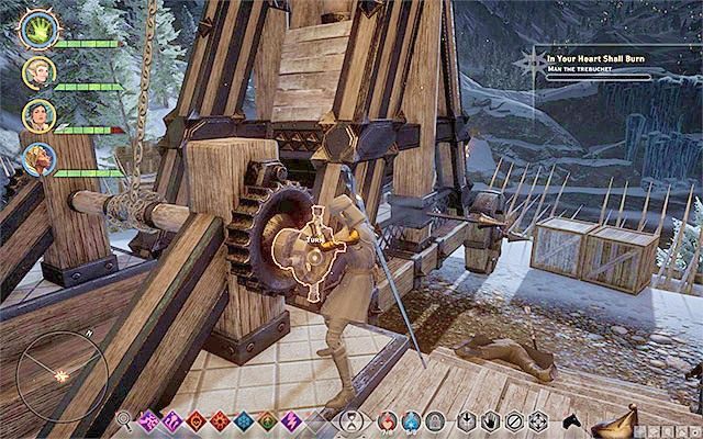 Skorzystaj z mechanizmu trebusza - Dragon Age Inquisition: W twym sercu gorzeć będzie (In Your Heart Shall Burn) - Dragon Age: Inkwizycja - poradnik do gry