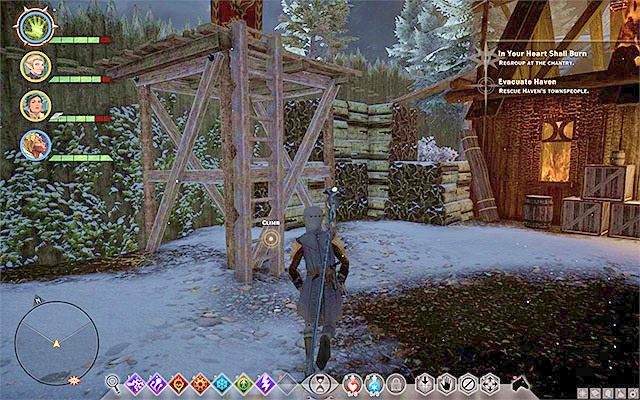 Teraz dla odmiany udaj się do północno-wschodniej części wioski - Dragon Age Inquisition: W twym sercu gorzeć będzie (In Your Heart Shall Burn) - Dragon Age: Inkwizycja - poradnik do gry