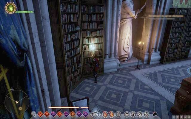 Biblioteczka z książką otwierającą tajne przejście - Dragon Age Inquisition: Oczy i serca przebiegłe (Wicked Eyes and Wicked Hearts) - Dragon Age: Inkwizycja - poradnik do gry