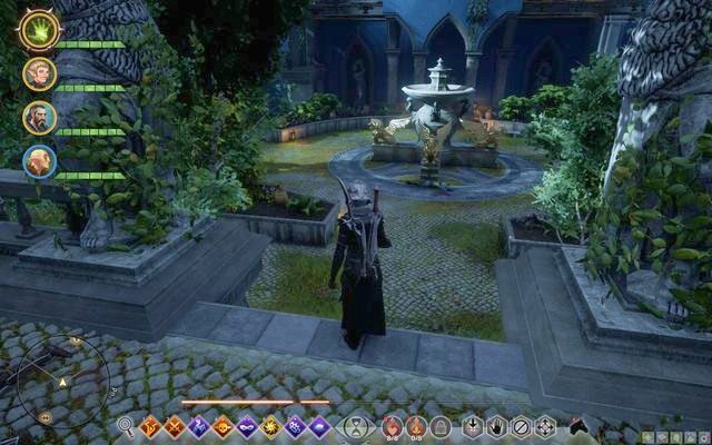 Fontanna przed Kwaterami Służby - Dragon Age Inquisition: Oczy i serca przebiegłe (Wicked Eyes and Wicked Hearts) - Dragon Age: Inkwizycja - poradnik do gry