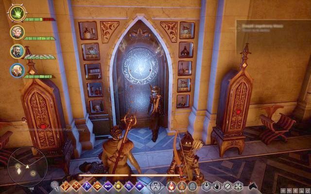 Przykładowe drzwi wymagające do otwarcia statuetek halli - Dragon Age Inquisition: Oczy i serca przebiegłe (Wicked Eyes and Wicked Hearts) - Dragon Age: Inkwizycja - poradnik do gry