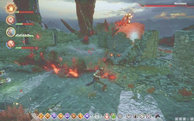 Koryfeusz atakujący z dystansu na drugim etapie - Dragon Age Inquisition: Zagłada na cały świat (Doom Upon All the World) - Dragon Age: Inkwizycja - poradnik do gry