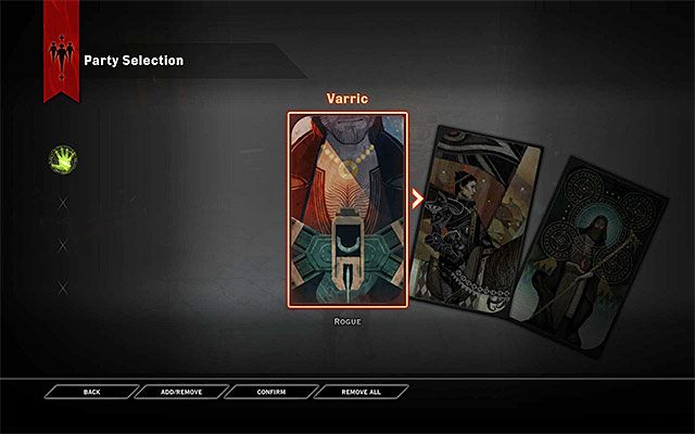 Przykładowe okno wyboru towarzyszy na kolejną wyprawę - Dragon Age Inquisition: Dobór towarzyszy - Dragon Age: Inkwizycja - poradnik do gry