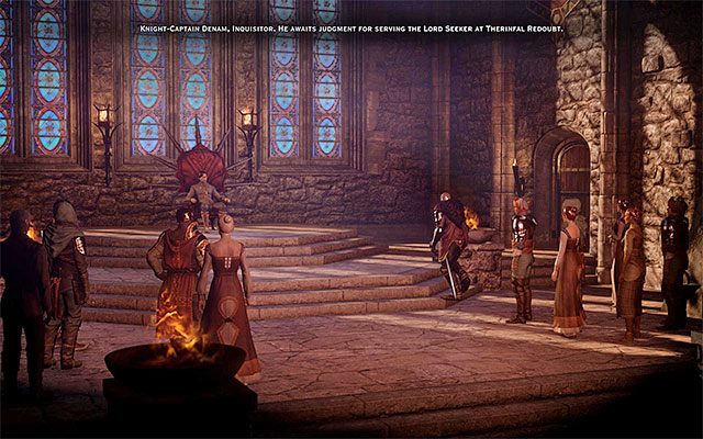 W sali tronowej możesz wydawać werdykty - Dragon Age Inquisition: Podniebna Twierdza (Skyhold) - główna siedziba Inkwizycji - Dragon Age: Inkwizycja - poradnik do gry