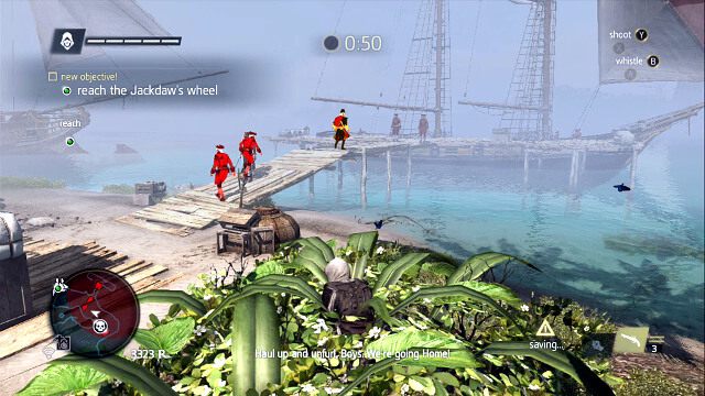 W ciągu niecałej minuty musisz dotrzeć na Jackdawa - Sugarcane And Its Yields - Assassins Creed IV: Black Flag - poradnik do gry