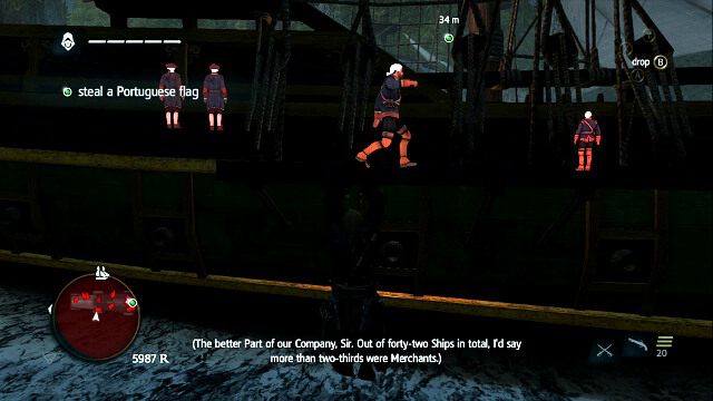 ZADANIE OPCJONALNE - uniknij nawiązania walki - Black Barts Gambit - Assassins Creed IV: Black Flag - poradnik do gry