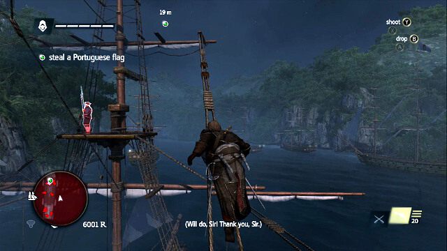 Przebiegnij na drugi maszt - Black Barts Gambit - Assassins Creed IV: Black Flag - poradnik do gry