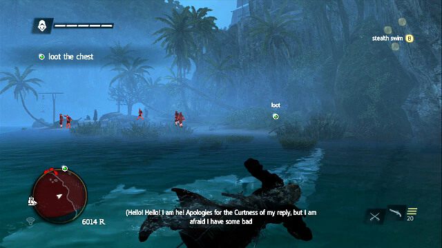 Dostań się na brzeg od prawej - Black Barts Gambit - Assassins Creed IV: Black Flag - poradnik do gry