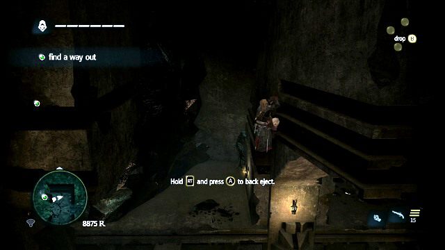 W miejscu widocznym na screenie będziesz musiał przeskoczyć na lewą stronę - The Observatory - Assassins Creed IV: Black Flag - poradnik do gry