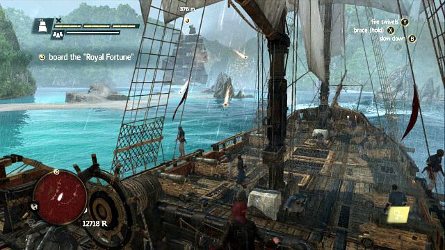 Cały czas atakuj wrogi okręt - Royal Misfortune - Assassins Creed IV: Black Flag - poradnik do gry