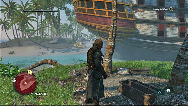 Skarb znajduje się na Abaco Island, pomiędzy czterema palmami, bardzo blisko zadokowanego statku - Andreas Island Mapy skarbów Assassins Creed IV Black Flag - Assassins Creed IV: Black Flag - poradnik do gry