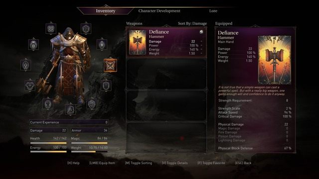 Obrażenia: średnia ilość obrażeń zadawanych przeciwnikowi - Statystyki bohatera w Lords of the Fallen | Bohater - Harkyn - Lords of the Fallen - poradnik do gry