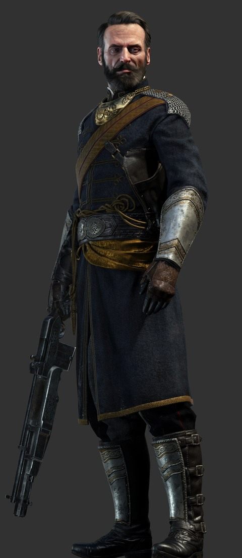 Sir Percival - najstarszy i najbardziej doświadczony z wszystkich członków zakonu, doskonale odnajdujący się nawet w najcięższych sytuacjach - Bohaterowie - The Order: 1886 - poradnik do gry